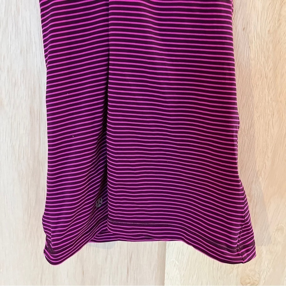 Lululemon Stuff Your Bra Pink & Purple Stripe Athletic Tank Top Shirt small - Picture 3 of 6